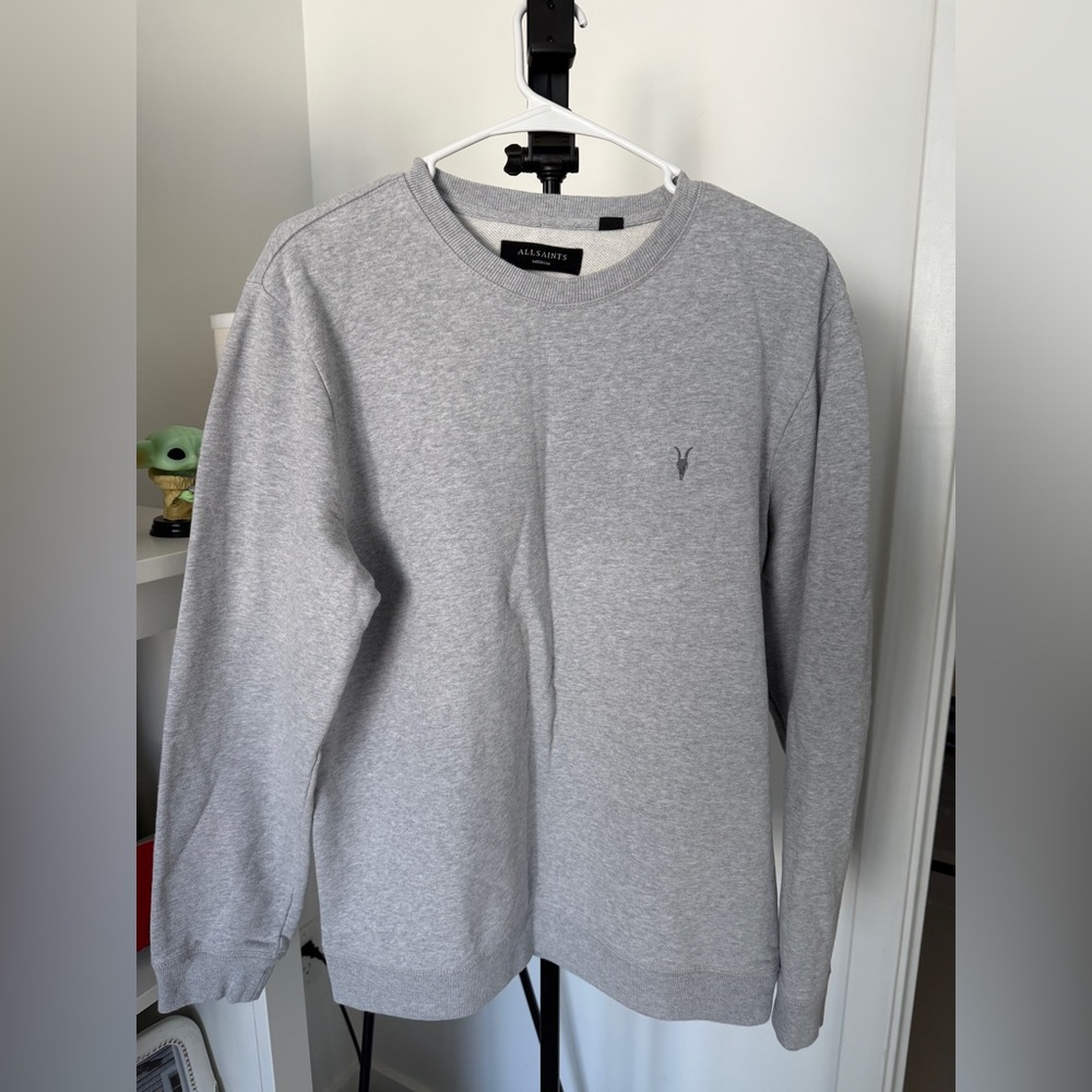 All Saints Gray Crewneck Sweater